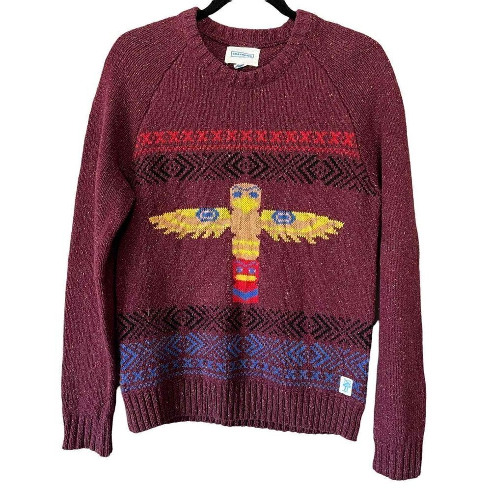 Urban Outfitters Character Hero Men's Maroon Speckle Totem Knit Sweater XSmall